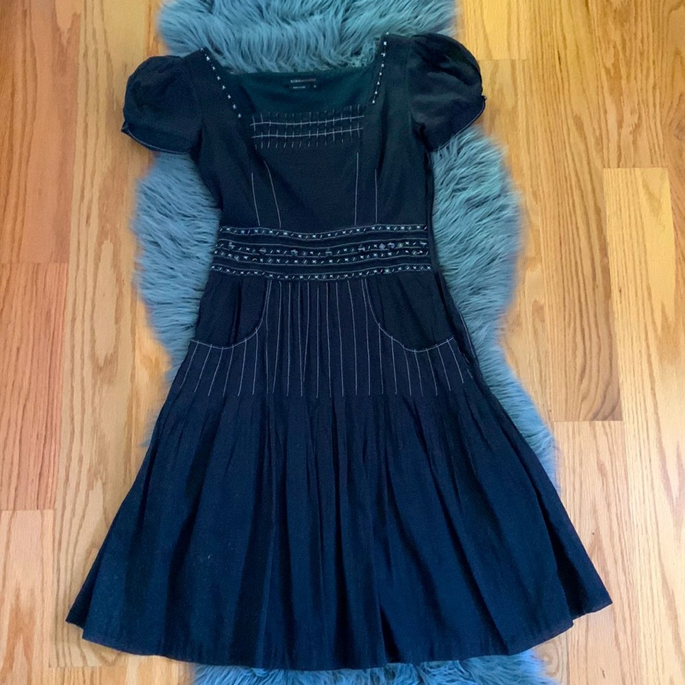 Wednesday Addams Dress with beaded detailing